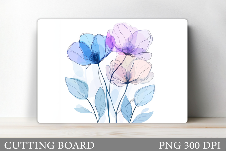 Flowers Cutting Board. Floral Cutting Board Sublimation