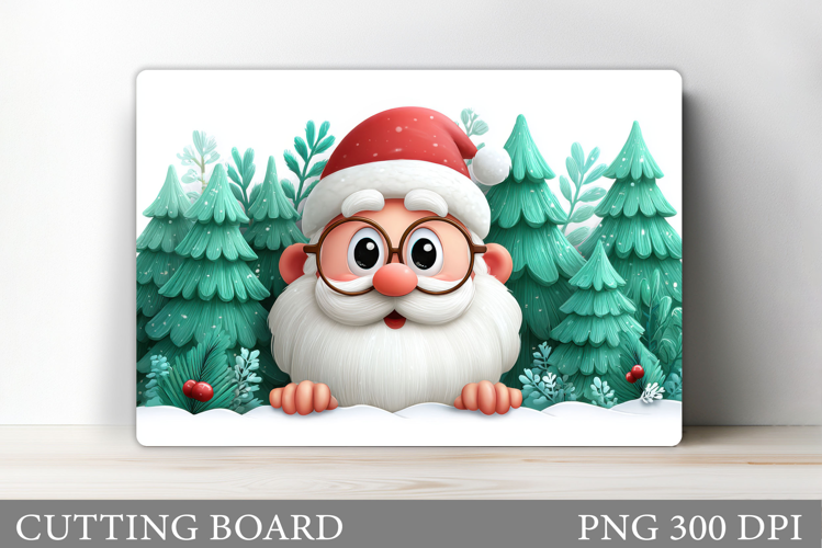 Santa Claus Cutting Board. Christmas Cutting Board