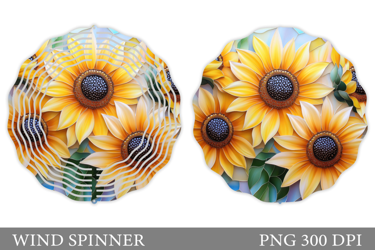 Sunflowers Wind Spinner. Flowers Wind Spinner Sublimation