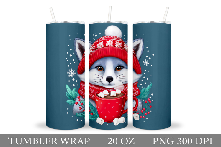 Christmas Wolf Tumbler. Christmas Tumbler Sublimation