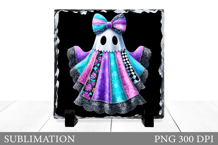 Cute Ghost Slate Design. Halloween Slate Sublimation