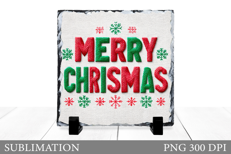 Merry Christmas Slate Sublimation. Christmas Slate Design