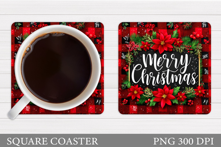Merry Christmas Coaster. Christmas Coaster Sublimation