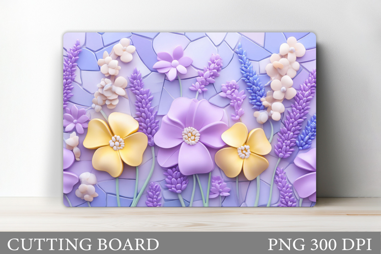 Wildflowers Cutting Board. Flowers Cutting Board Sublimation