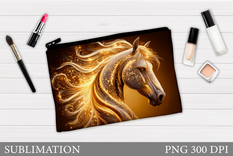 Horse Makeup Bag Sublimation. Horse Cosmetics Bag Design