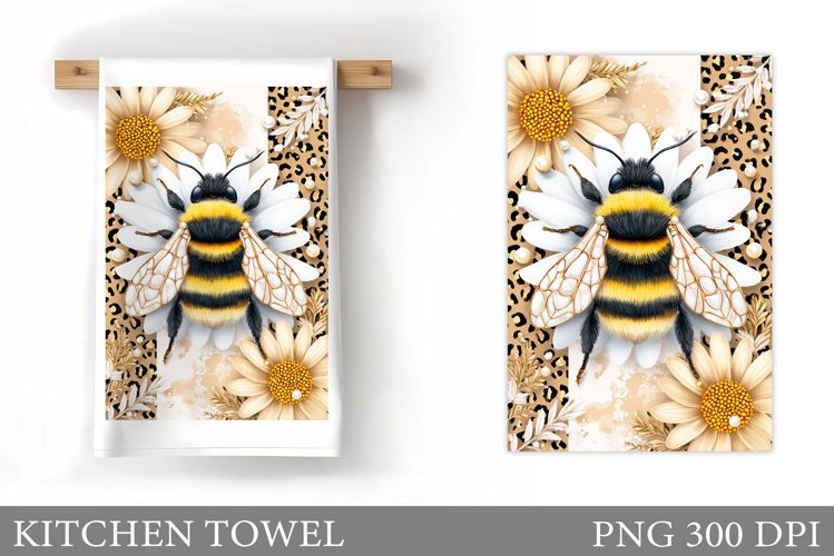 Bee Kitchen Towel Design. Bee Sublimation