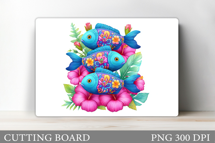 Fish Cutting Board Design. Fish Sublimation