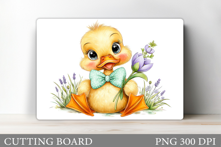 Easter Duck Cutting Board. Easter Kitchen Cutting Board