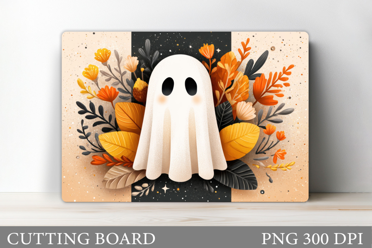 Ghost Cutting Board Sublimation. Halloween Cutting Board