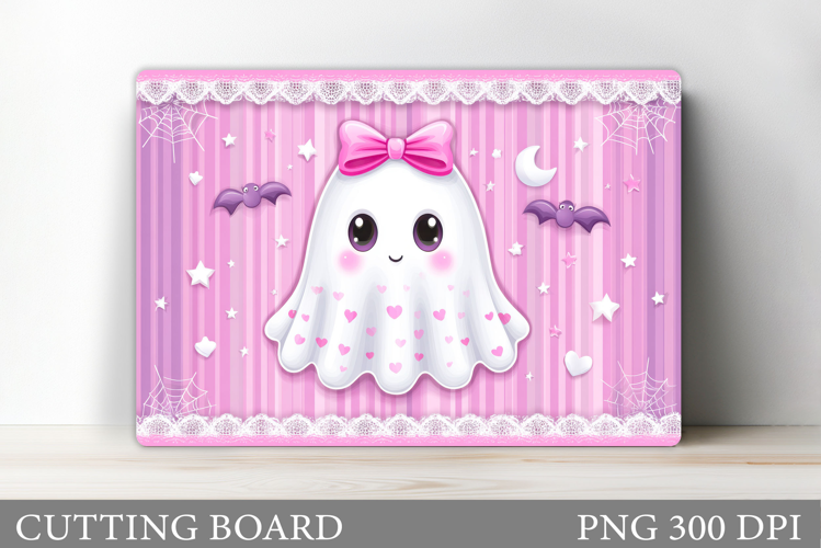 Ghost Cutting Board Sublimation. Halloween Cutting Board