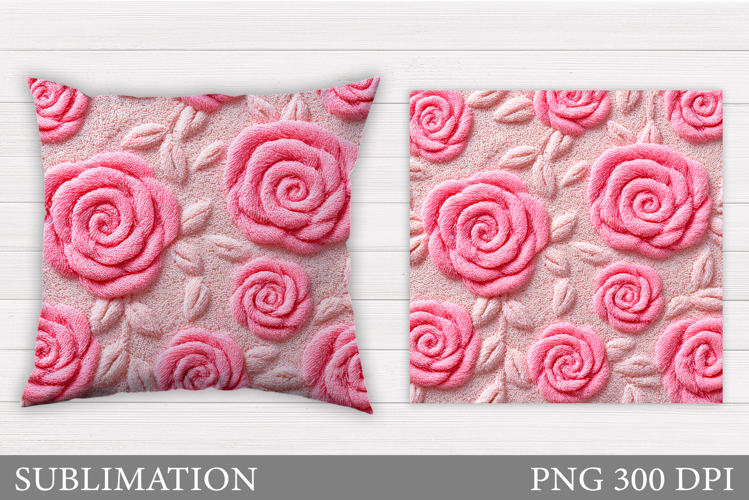Roses Pillow Sublimation. Flowers Sublimation