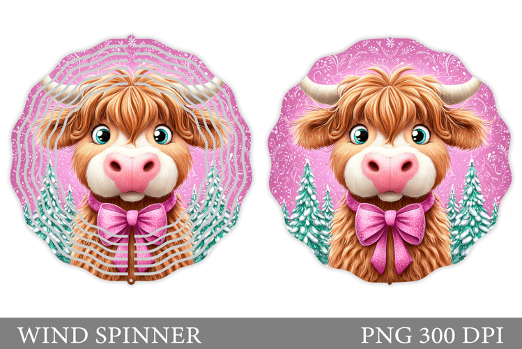 Christmas Cow Wind Spinner. Christmas Wind Spinner Design