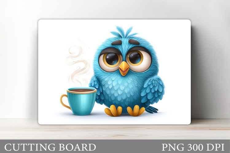 Cute Bird Cutting Board Design. Cute Bird Sublimation