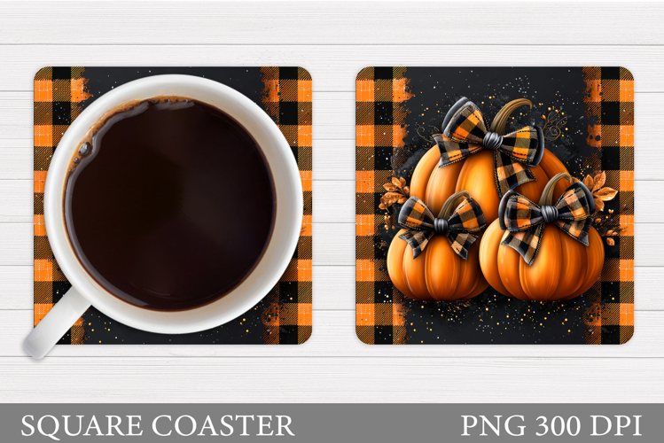 Fall Pumpkin Coaster. Fall Coaster Sublimation