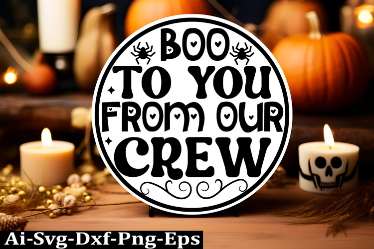 Halloween round sign svg design and Halloween quotes