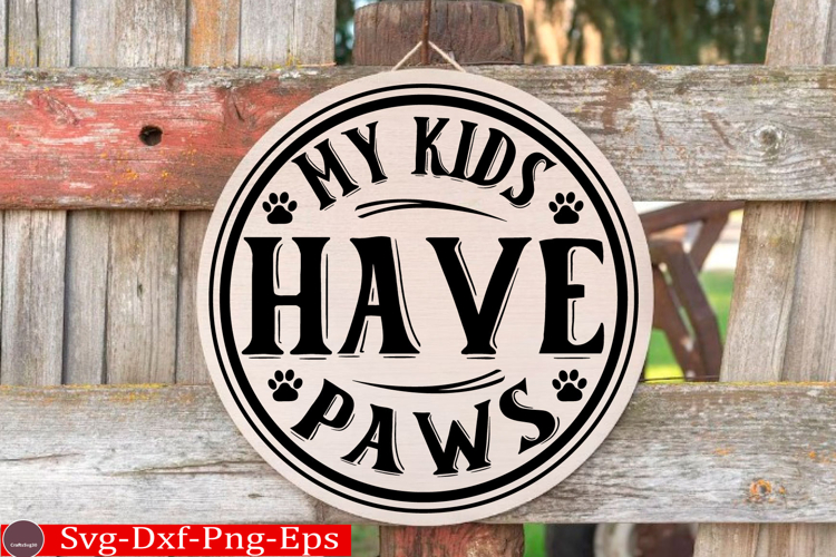 Dog Round Sign Design SVG Dog SVG File