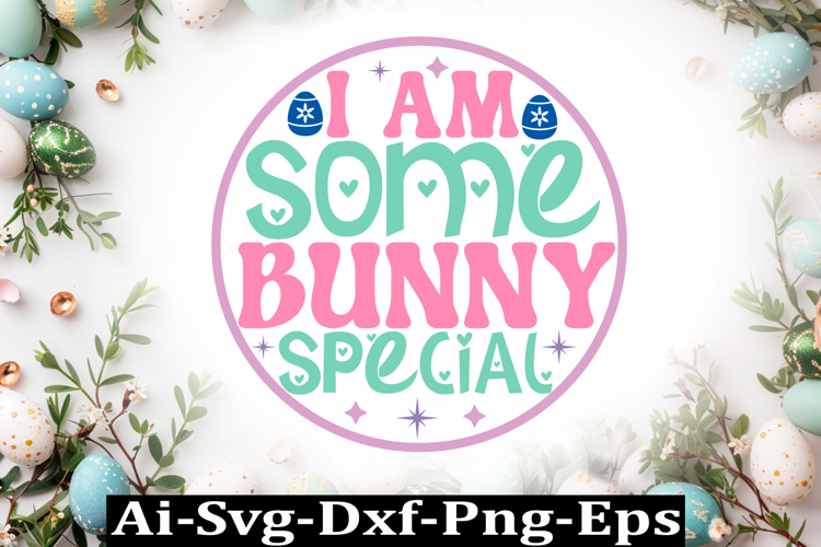 Happy Easter Round sign SVG Design Cute Easter Quotes SVG