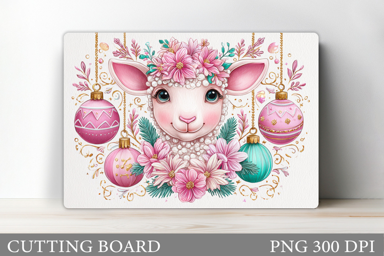 Christmas Lamb Cutting Board. Christmas Cutting Board