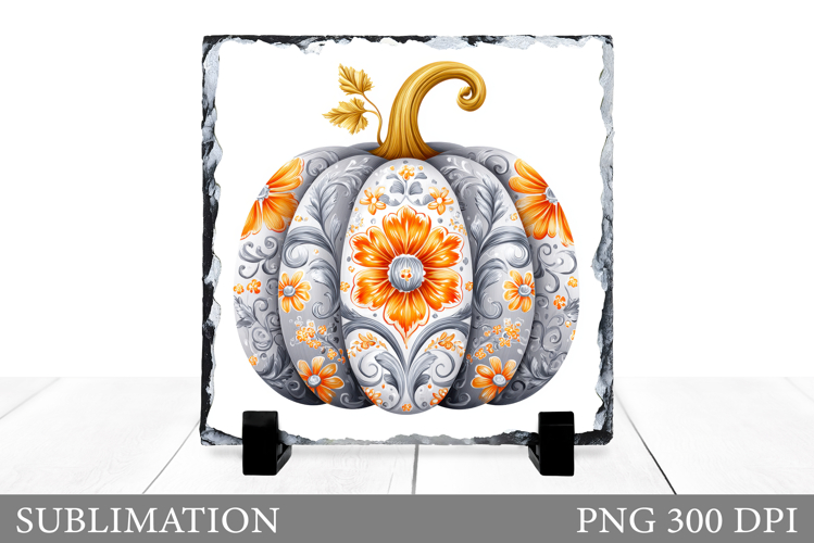 Fall Pumpkin Slate Sublimation. Autumn Sublimation