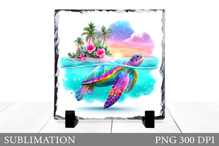 Sea Turtle Sublimation. Turtle Slate Design