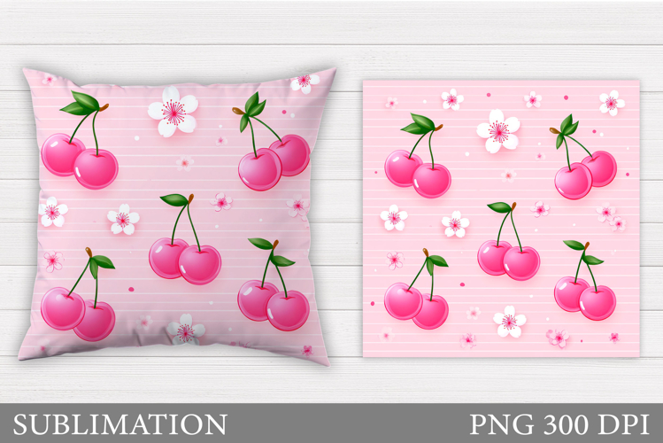 Cherry Pillow Design. Cherry Sublimation
