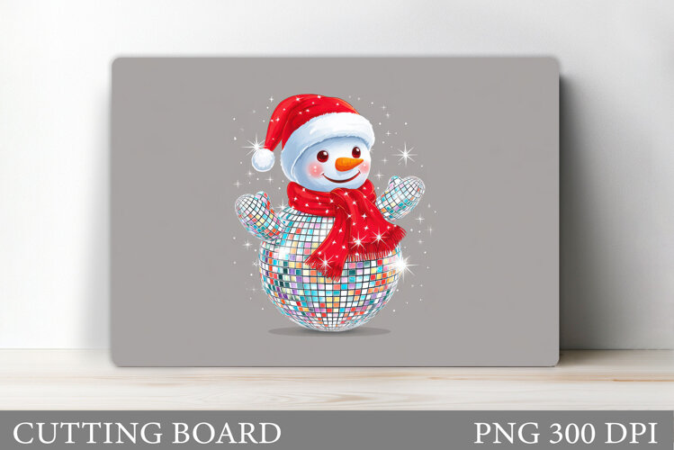Christmas Cutting Board. Snowman Cutting Board Sublimation example image 1