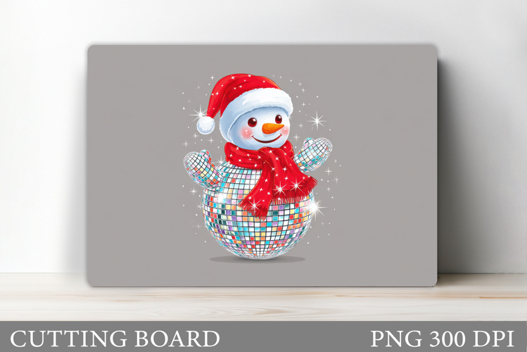 Christmas Cutting Board. Snowman Cutting Board Sublimation