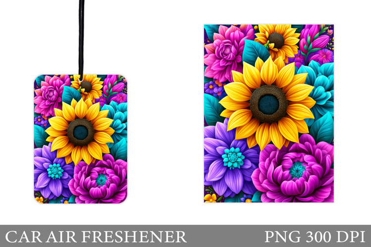 Floral Car Air Freshener. Flowers Car Air Freshener Design