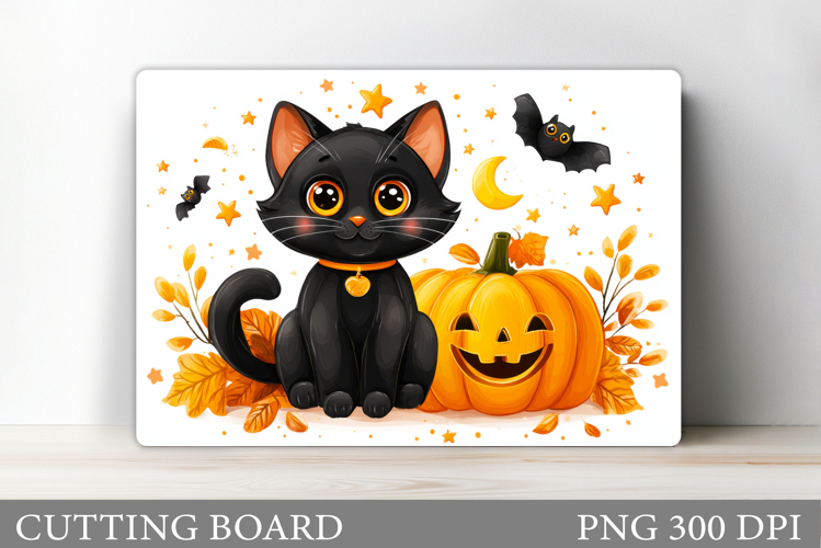 Halloween Cat Cutting Board. Halloween Cutting Board