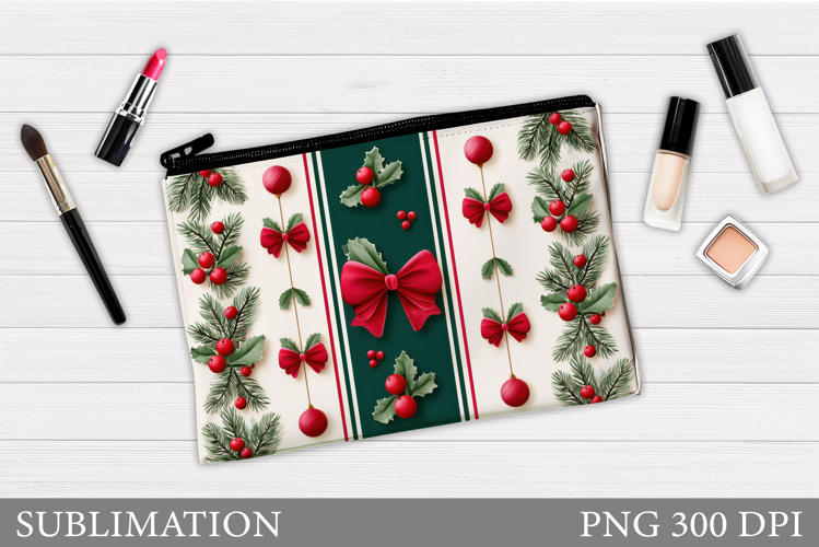 Christmas Tree Makeup Bag. Christmas Cosmetics Bag Design