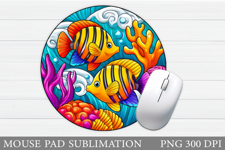 Fish Mouse Pad Design. Sea Mouse Pad Sublimation