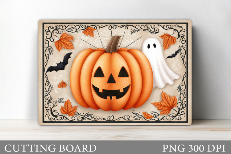 Halloween Cutting Board. Pumpkin Cutting Board Sublimation