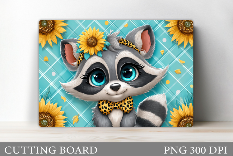 Raccoon Cutting Board Design. Raccoon Kitchen Cutting Board