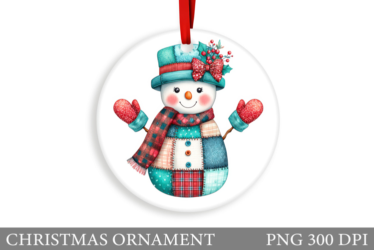 Snowman Christmas Ornament. Snowman Ornament Design