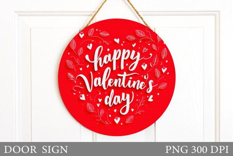 Valentines Day Door Sign. Hearts Door Sign Sublimation