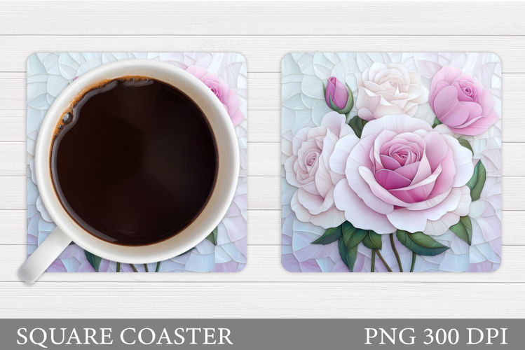 Roses Coaster Design. Roses Sublimation