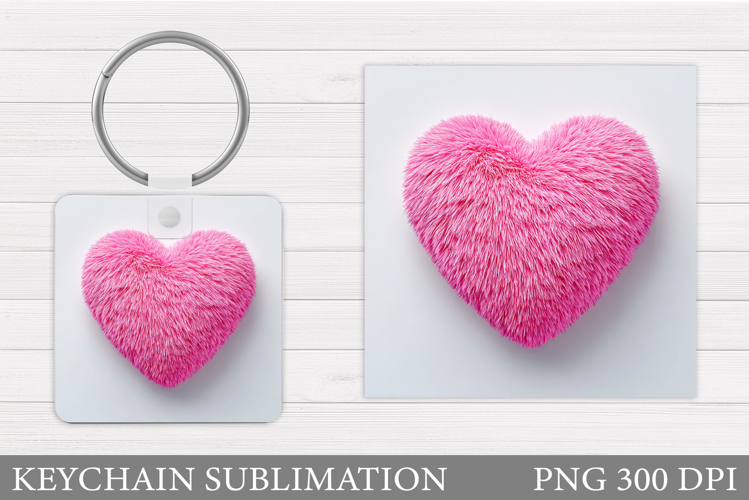Heart Keychain Design. Valentine Keychain Sublimation