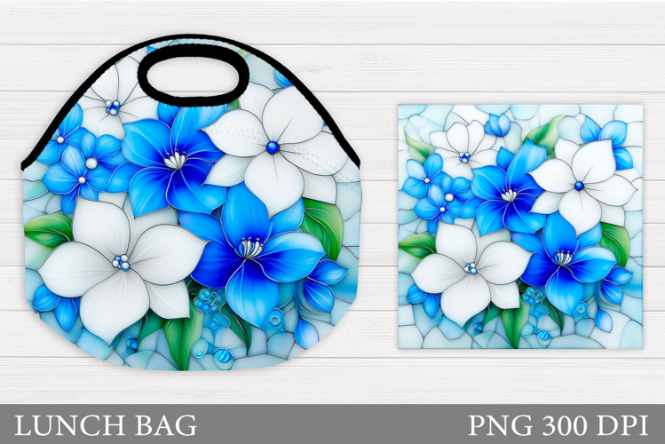 Floral Lunch Bag Sublimation. Flowers Lunch Bag Design