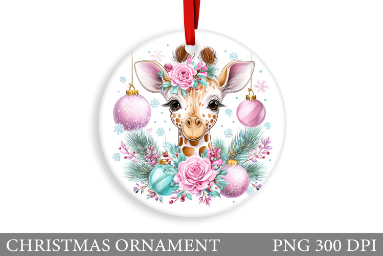 Cute Giraffe Christmas Ornament. Christmas Ornament Design