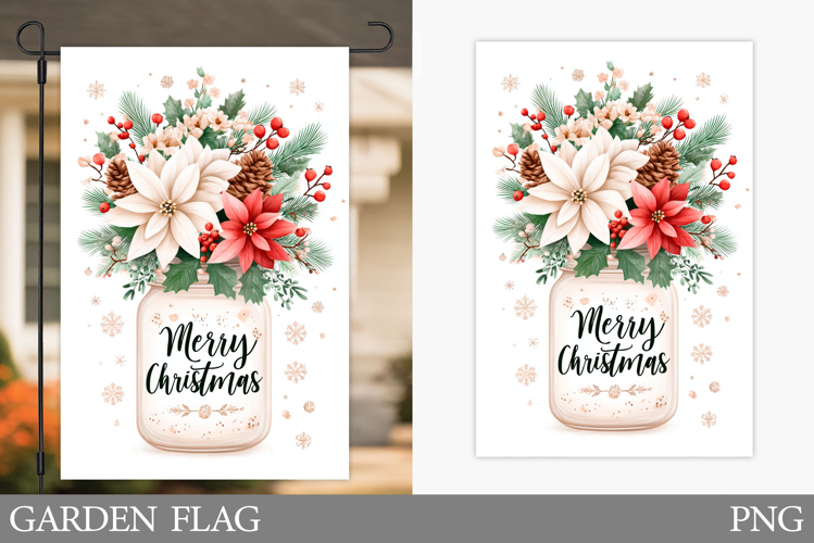 Merry Christmas Garden Flag. Christmas Garden Flag Design