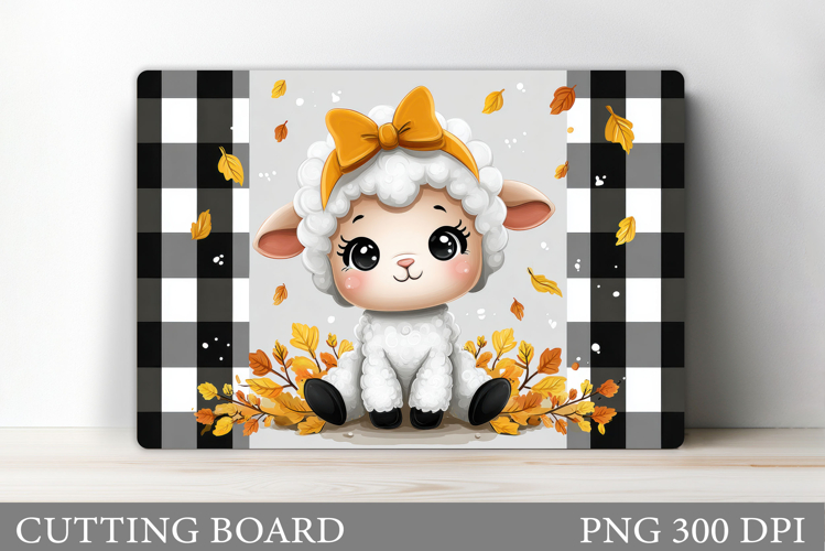 Fall Lamb Cutting Board. Fall Cutting Board Design