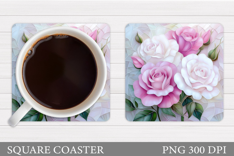 Roses Coaster Design. Roses Sublimation