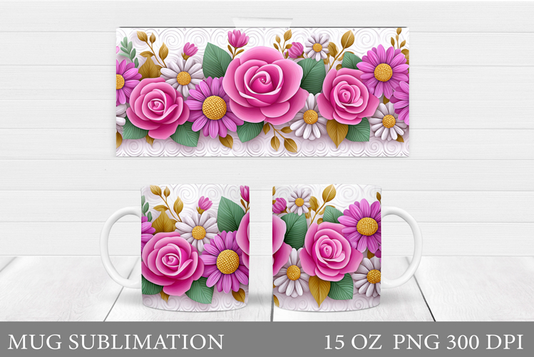 Pink Flowers Clipart Image 4