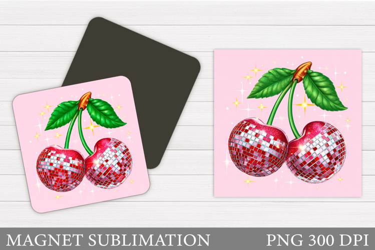 Cherry Magnet Design. Berries Magnet Sublimation