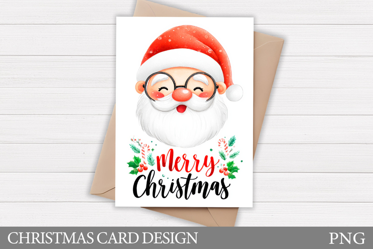 Christmas Card Design. Santa Claus Card Printable