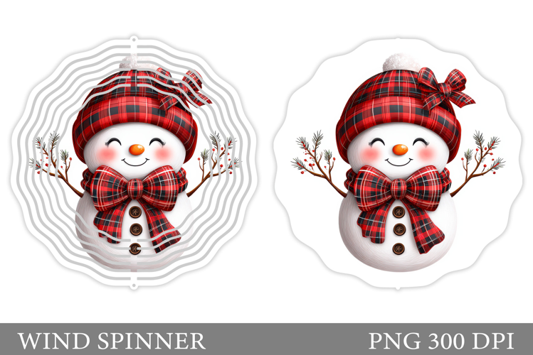 Cute Snowman Wind Spinner. Christmas Wind Spinner Design
