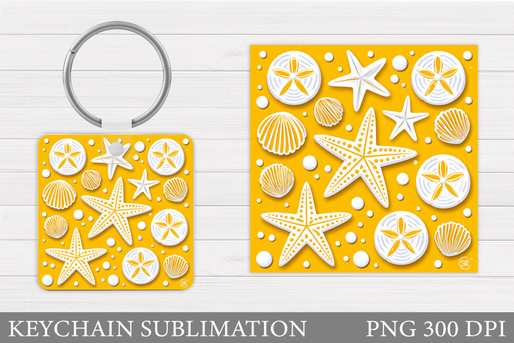 Starfish Keychain Design. Starfish Sublimation