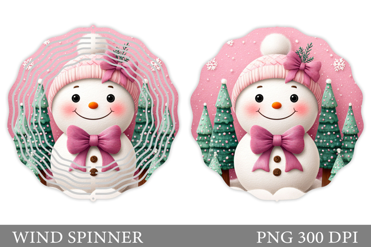 Christmas Wind Spinner. Cute Snowman Wind Spinner Design