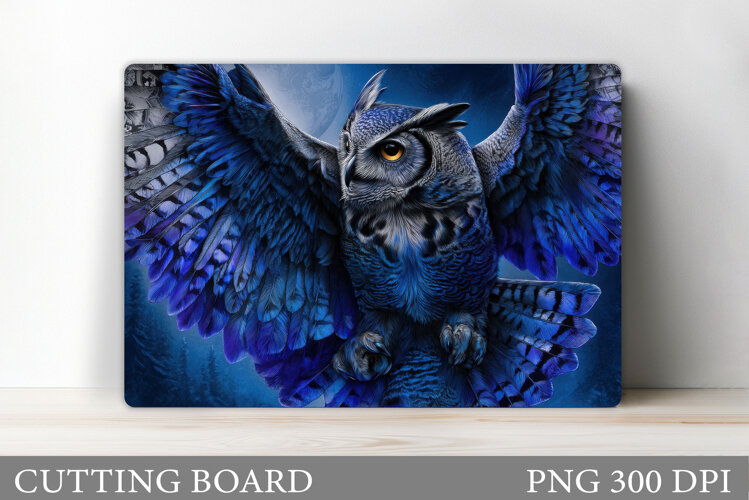 Owl Cutting Board Design. Owl Sublimation example image 1