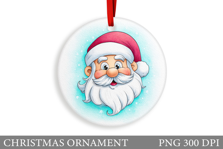 Cute Santa Claus Christmas Ornament. Santa Claus Sublimation